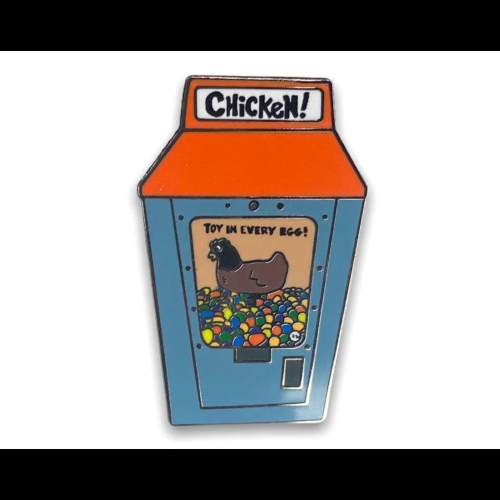 Chicken Machine Enamel Pin - Picture 2 of 2